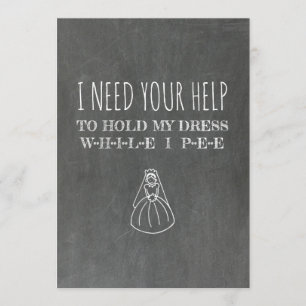 Invitation Très drôle de servante d'accueil / La servante d'h