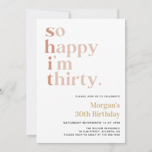 Invitation Très Heureux d'avoir Trente Ans Anniversaire Drôle
