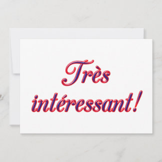 Invitation très intéressante