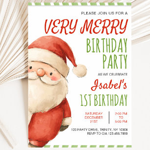 Invitation Très joyeux anniversaire au Père Noël