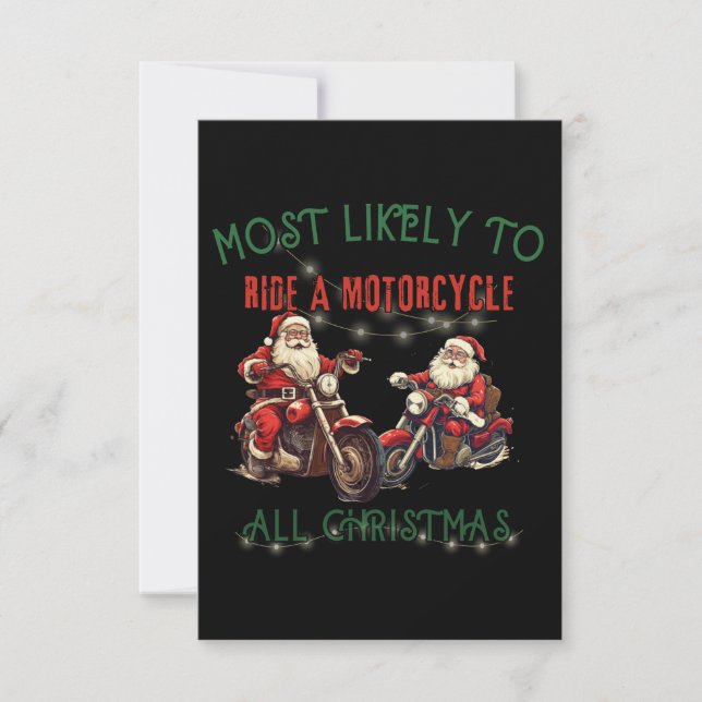 Invitation Très Probable De Circuler En Moto Tout Noël! (Devant)