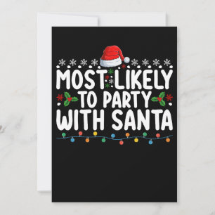 Invitation Très Probable De Fêter Avec Père Noël Noël