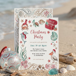 Invitation Trésor Océanique Mers & Vœux Noël Côtiers