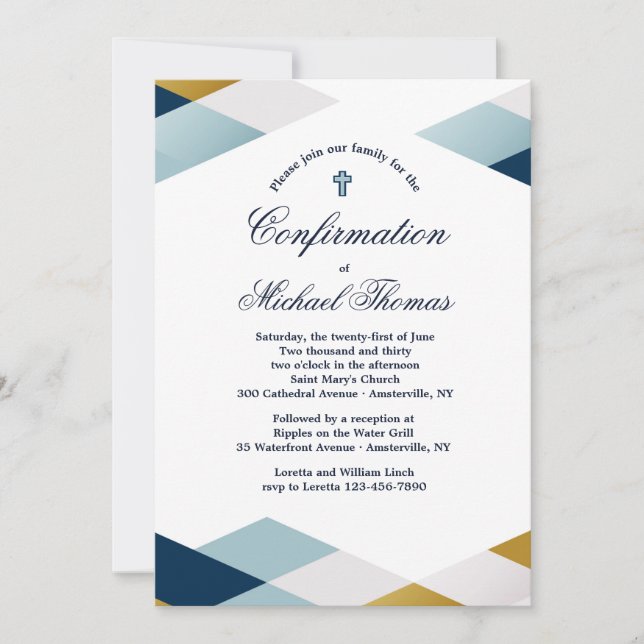 Invitation Triangle Borders (Devant)