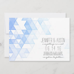 Invitation Triangles géométriques aquarelles   Mariage modern