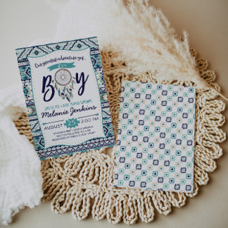 Invitation Tribal Arrows Baby shower Invitation, C'est un gar