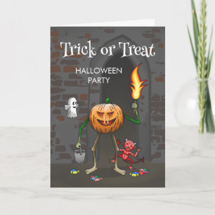 Invitation Trick or Treat avec Jack O'lantern