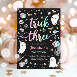 Invitation Trick or Treat Halloween Ghost 3e fête d'anniversa