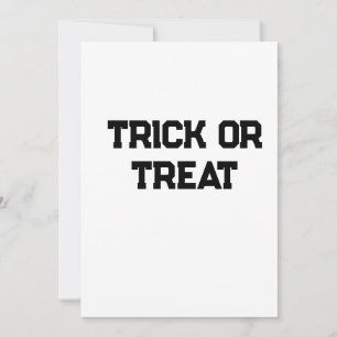 Invitation Trick ou. Traiter Halloween éffrayant noir simple 