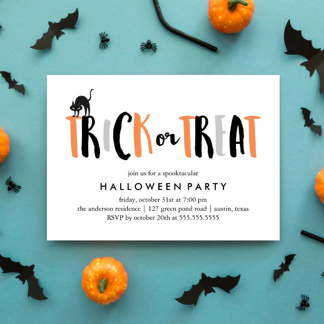Invitation Trick ou Traiter la fête d'Halloween (Créateur téléchargé)