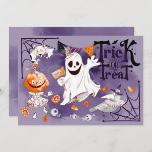 Invitation Trick ou Treat ! Fête d'Halloween