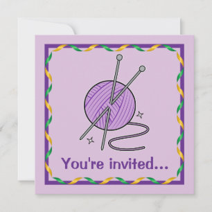 Invitation Tricot Fun Birthday