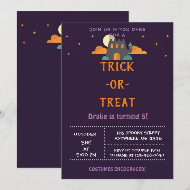 Invitation Tricoter ou traiter (Devant / Derrière)