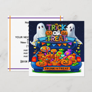 Invitation Tricoter ou traiter ou TRUNK ou traiter