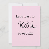 Trinquons à l'annonce de mariage lettre rose