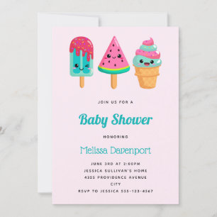 Invitation Trio de crèmes glacées Yummy Summer Vibe Baby Show