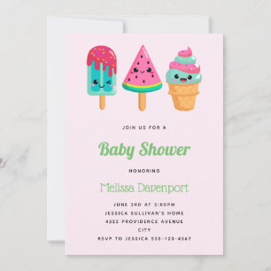 Invitation Trio de crèmes glacées Yummy Summer Vibe Baby Show