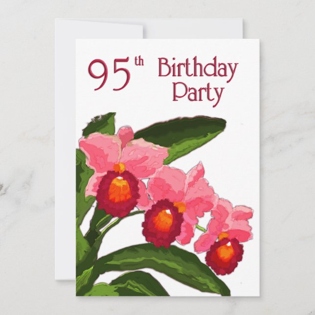 Invitation Trio de la fête d'anniversaire de Cattleyas 95 (Devant)