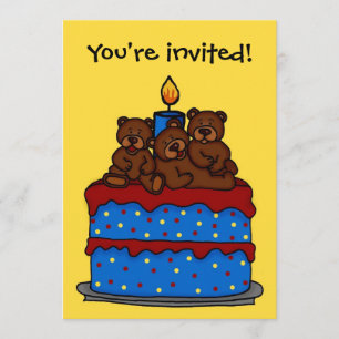 Invitation triplé sur l'invitation de la fête d'anniversaire 