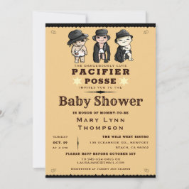 Invitation Triplets amusants Pacifique Posse Baby shower occi