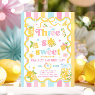 Invitation Trois ans c'est si doux Fête d'anniversaire de 3 a