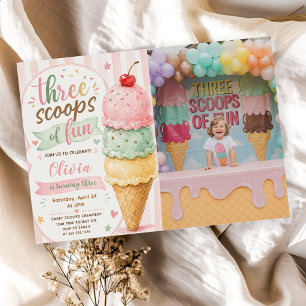 Invitation Trois Boules De Fun Fête D'anniversaire 3 Ans