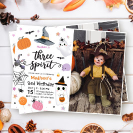 Invitation Trois Esprit Halloween 3ème anniversaire Photo