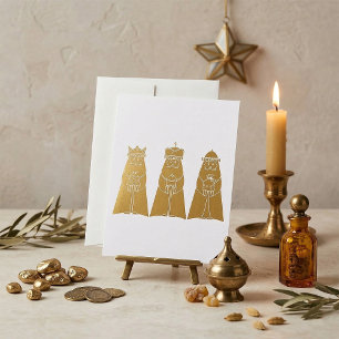 Invitation Trois Sages Hommes Rois de la Nativité Moderne