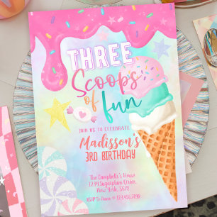 Invitation Trois Scoops de Fun