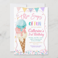 Trois Scoops Of Fun 3ème Anniversaire Ice Creative