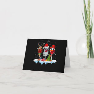 Invitation Trois Verres De Vin Lumières de Noël Chapeau de Pè