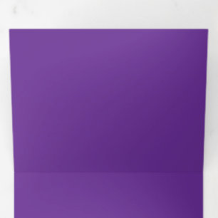Invitation Trois Volets Arrière - plan violet riche solide   Conception en