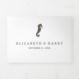 Invitation Trois Volets Clay Seahorse Mariage Suite