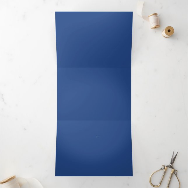 Invitation Trois Volets Créer votre propre - Bleu profond (Intérieur)