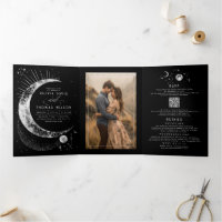 Crescent Moon Sun Halo Celestial Mariage Photo