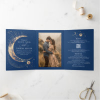 Crescent Moon Sun Halo Celestial Mariage Photo