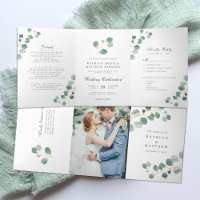 Élégant mariage aquarelle de verdure d'eucalyptus