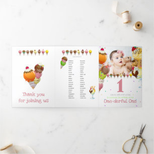 Invitation Trois Volets Fête de la crème glacée