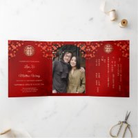 Fleur de cerisier rouge | Photo Mariage chinois