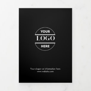 Invitation Trois Volets Logo d'entreprise et texte Brochure moderne triplé