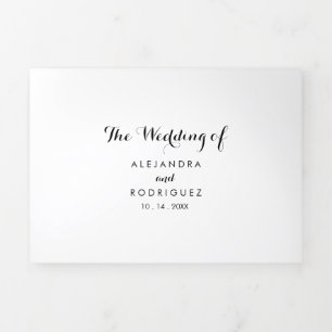 Invitation Trois Volets Mariage de calligraphie moderne