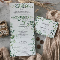 Mariage de feuillage vert de script de calligraphi