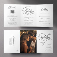 Mariage de script élégant et élégant noir et blanc