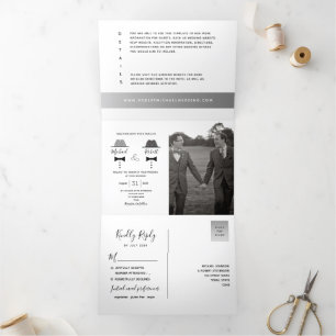 Invitation Trois Volets Mariage Gay