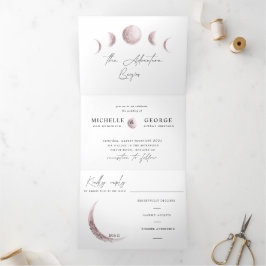 Invitation Trois Volets mariage mystique de la lune