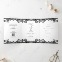 Noir & Blanc dentelle élégant mariage