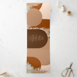 Invitation Trois Volets Pampass herbe et arches Mariage Design Dark Tri-F