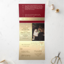 Photo de mariage rouge moderne