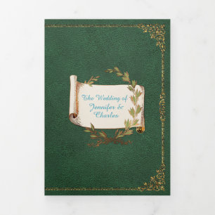 Invitation Trois Volets Renaissance Fairytale Photo Mariage