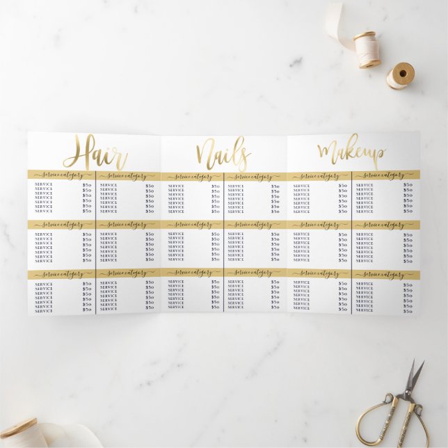 Invitation Trois Volets Tarif Spa simple White Gold Salon (Intérieur)